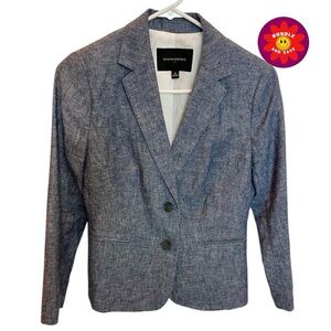 Banana Republic Linen Chambray 3/4 length Crop Blazer
